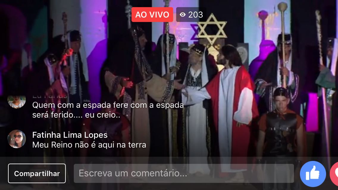 Quase 40 mil pessoas acompanharam a Paixão de Cristo do Eusébio, ao vivo pela Internet